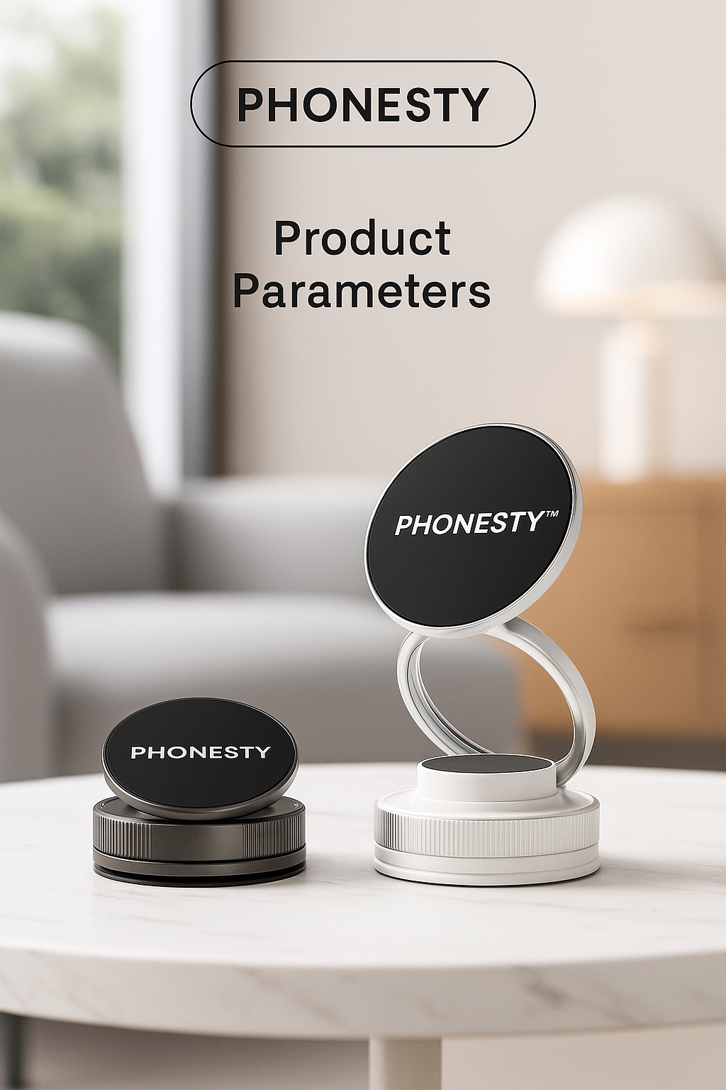 PHONESTY™ Vacuum Phone Mount - Ideal for Home, Office, or Kitchen Use

