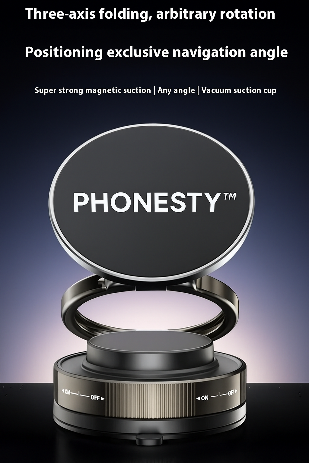 PHONESTY™ Vacuum Phone Mount - Perfect for Office Desks and Home Use

